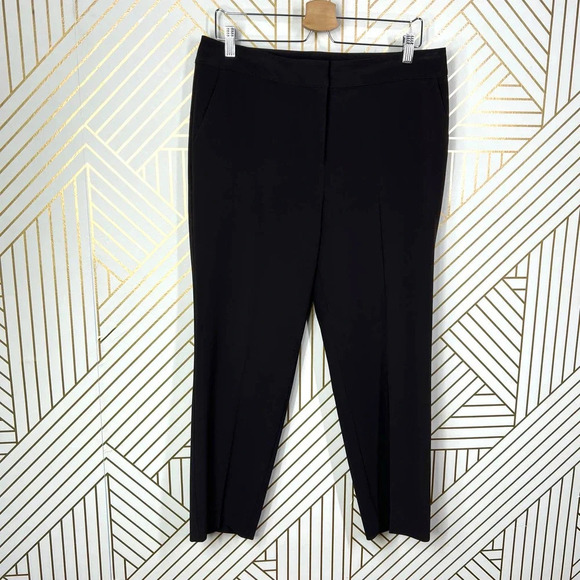 St. John Brown Cropped Ankle Dress Pants Trousers Size US 10 - Picture 1 of 12